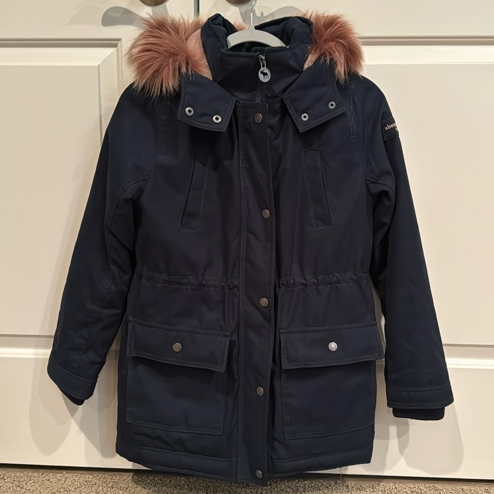 Abercrombie Kids girls Ultimate Parka Sz 13/14 Navy